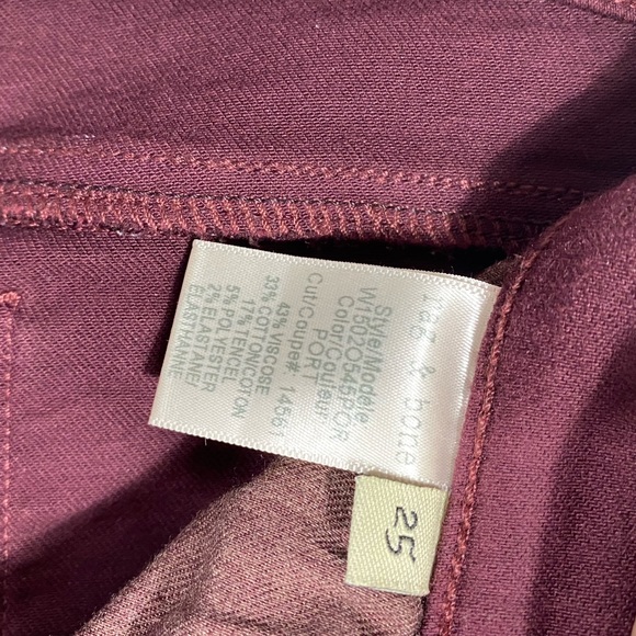 RAG&BONE Skinny Jeans in Burgundy size 25 - Picture 15 of 16